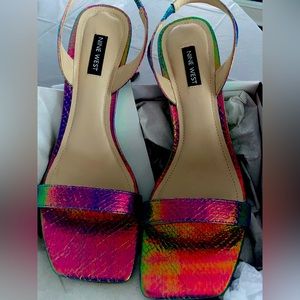 Metallic Sling back Sandals